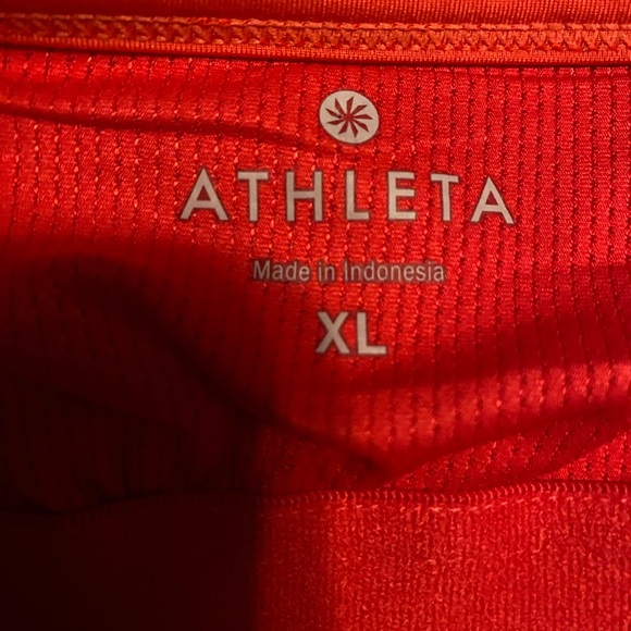 Athleta Red Patterned Sports Tank Top - Picture 2 of 5